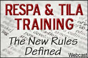 RESPA & TILA Training: The New Rules Defined